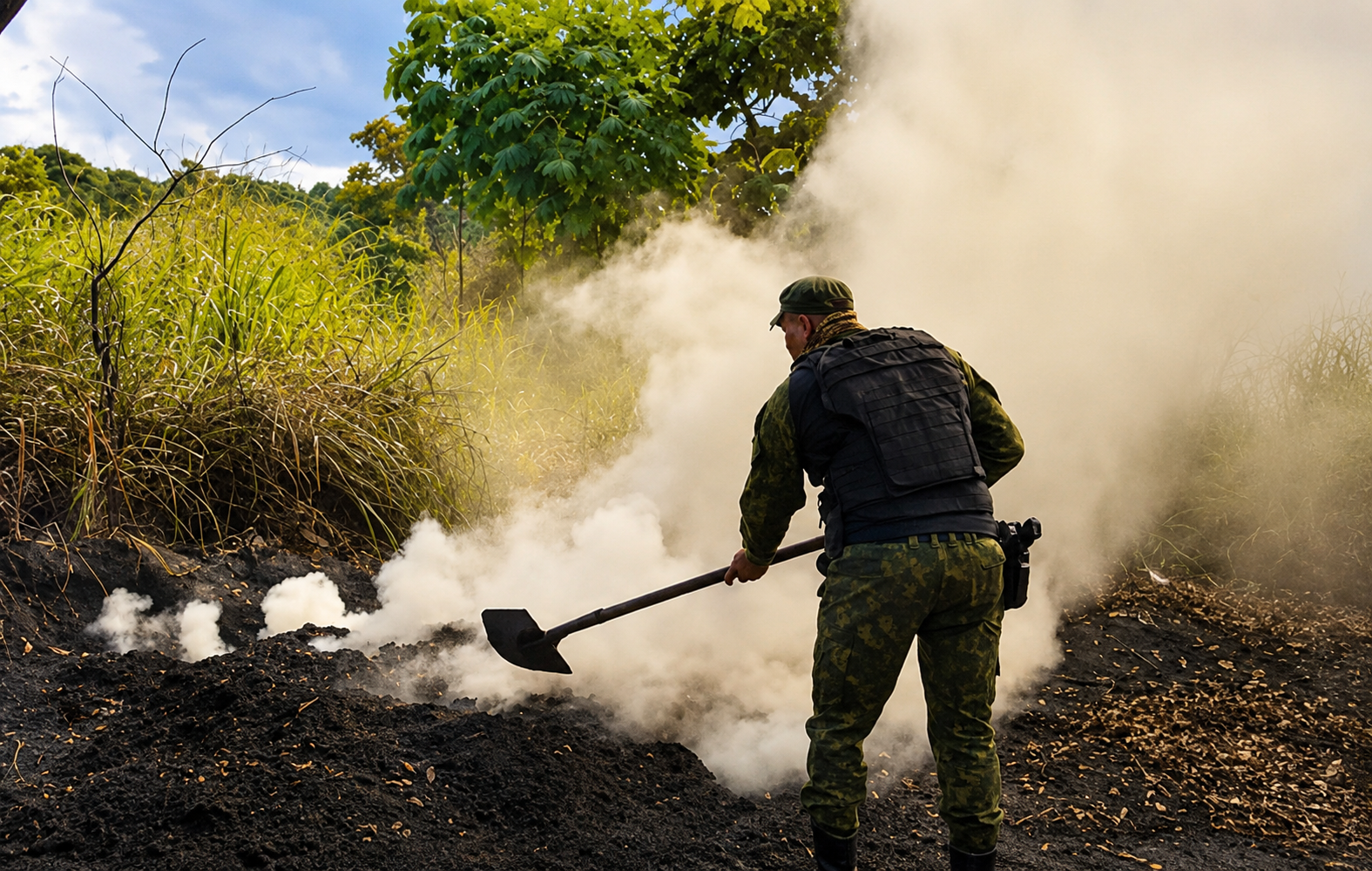 Batalhão Ambiental desativa caieira clandestina e evita risco de incêndio na zona oeste de Macapá